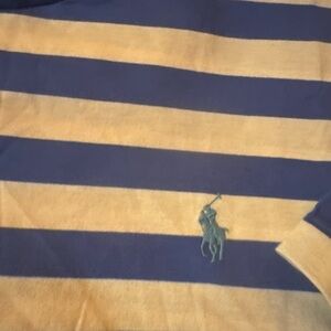 Polo Ralph Lauren Blue and Tan Striped Tee
